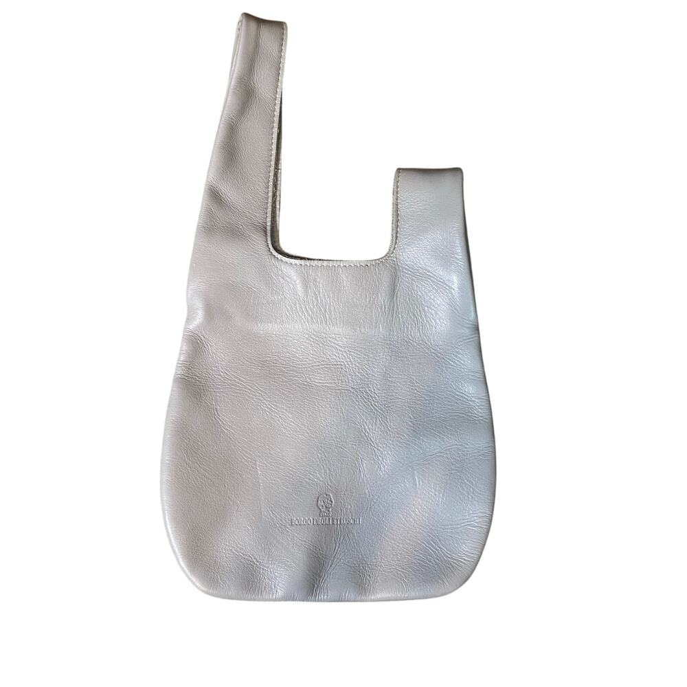 Borgo Degli Etruschi Italy Soft Leather Wristlet Handbag Minimalist purse bag